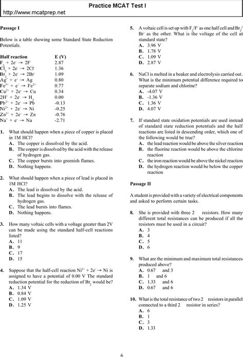 mcat questions and answers pdf